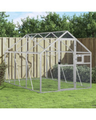Volière argenté 1,79x3x1,85 m aluminium | Mobilier & Déco
