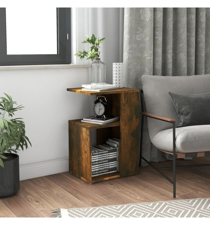 Table d'appoint Chêne fumé 36x30x56 cm Bois d'ingénierie | Mobilier & Déco