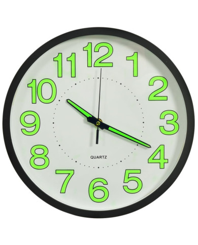 Horloge murale lumineuse Noir 30 cm | Mobilier & Déco