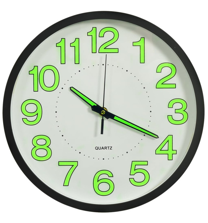Horloge murale lumineuse Noir 30 cm | Mobilier & Déco