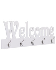 Porte-manteau mural WELCOME Blanc 74x29,5 cm | Mobilier & Déco