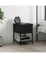 Table de chevet noir 34x35,5x45 cm bois d’ingénierie | Mobilier & Déco