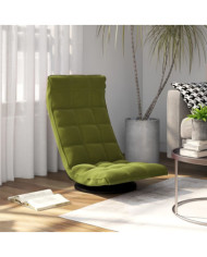 Chaise de sol pivotante Vert clair Velours | Mobilier & Déco