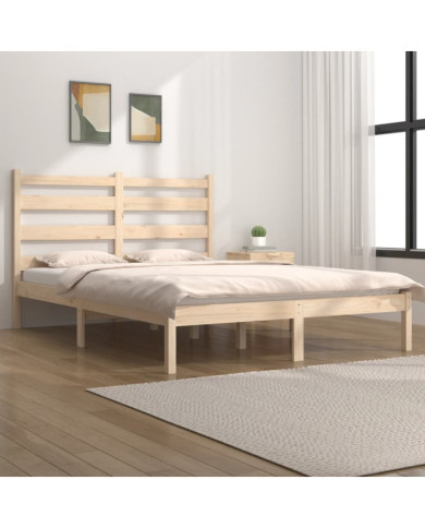 Cadre de lit sans matelas bois massif 160x200 cm | Mobilier & Déco
