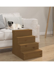 Escalier animaux de compagnie Marron miel 40x49x47 cm Bois pin | Mobilier & Déco