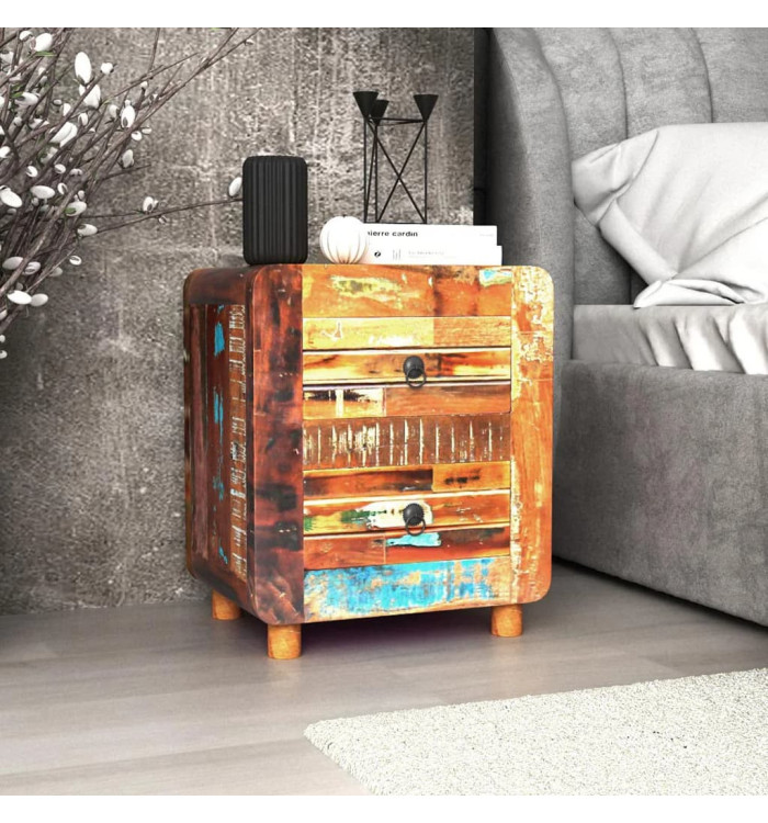 Table de chevet Bois de récupération massif 43x33x51 cm | Mobilier & Déco
