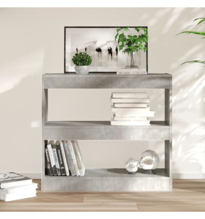 Bibliothèque/Séparateur de pièce Gris béton 80x30x72 cm | Mobilier & Déco