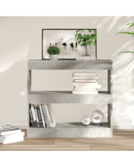 Bibliothèque/Séparateur de pièce Gris béton 80x30x72 cm | Mobilier & Déco