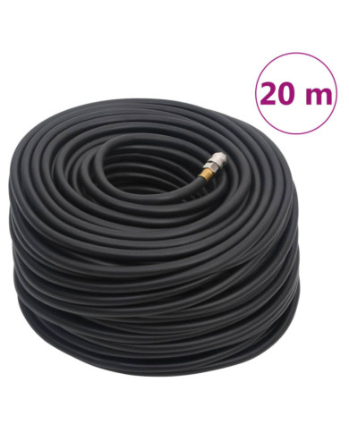 Tuyau d'air hybride noir 0,6" 20 m caoutchouc et PVC | Mobilier & Déco