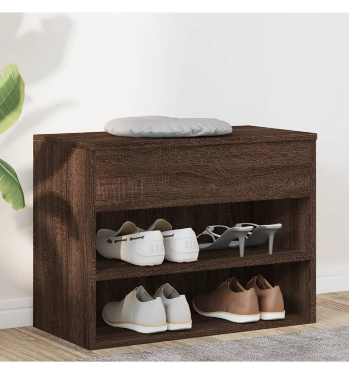 Banc à chaussures Chêne marron 60x30x45 cm Bois d'ingénierie | Mobilier & Déco