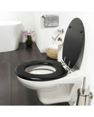 Tiger Abattant WC à fermeture en douceur Blackwash MDF Noir 252030746 | Mobilier & Déco