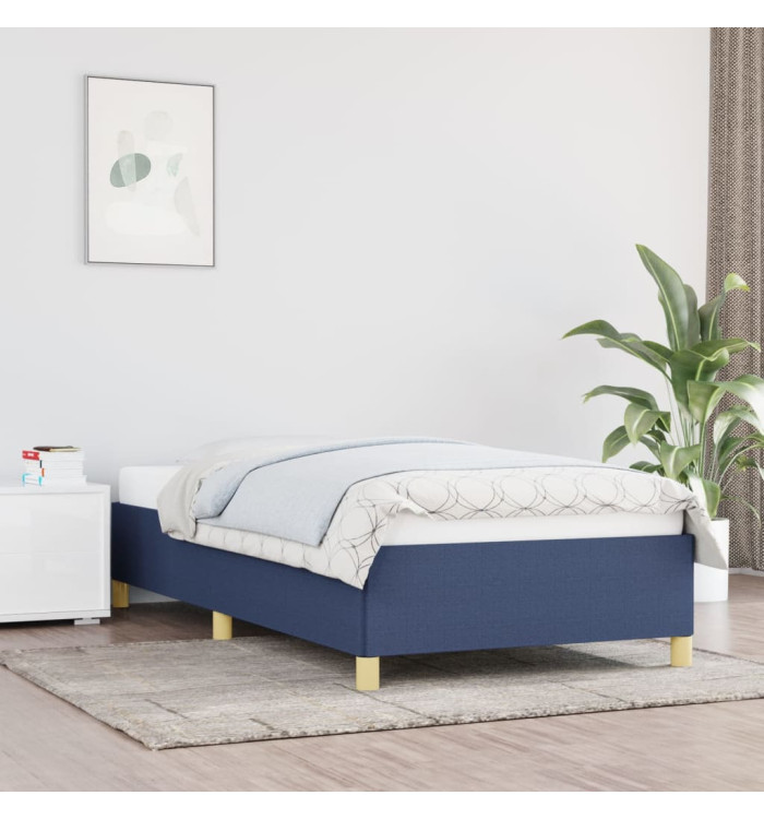 Cadre de lit sans matelas bleu 80x200 cm tissu | Mobilier & Déco