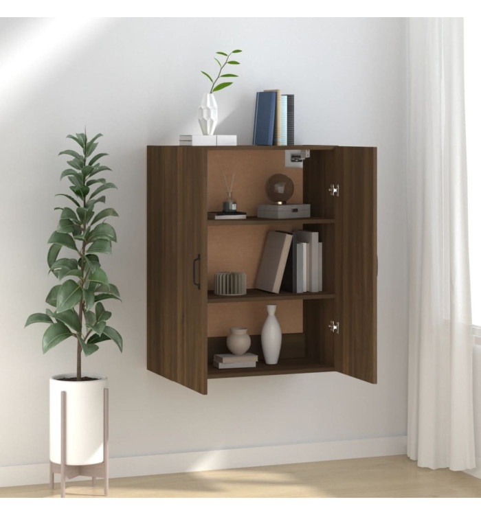 Armoire suspendue Chêne marron 69,5x34x90 cm Bois d'ingénierie | Mobilier & Déco