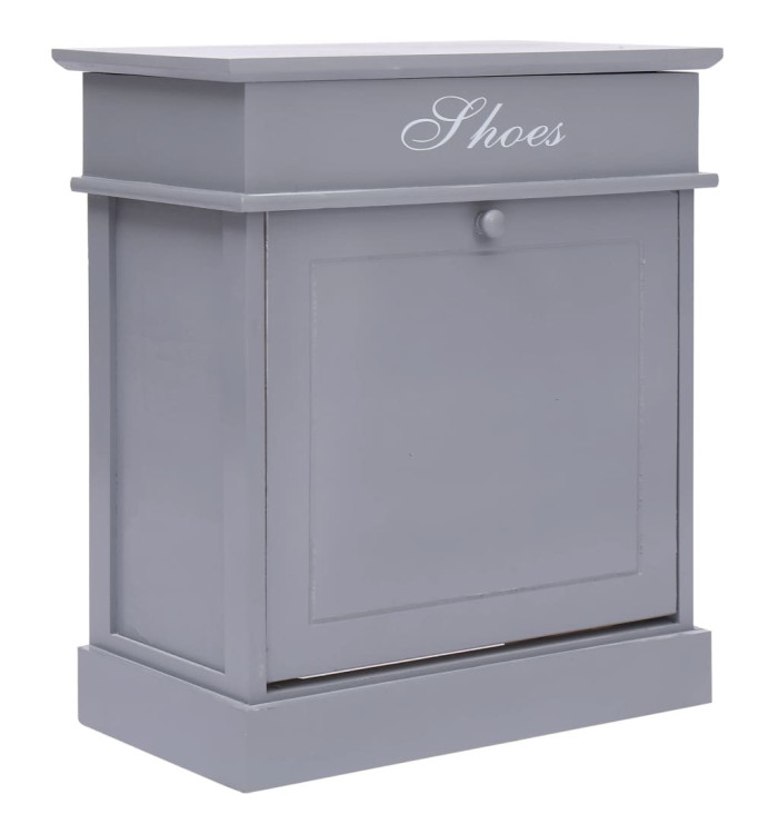 Armoire à chaussures Gris 50 x 28 x 58 cm Bois de Paulownia | Mobilier & Déco