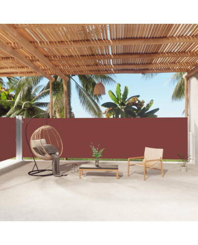 Auvent latéral rétractable Marron 160x1000 cm | Mobilier & Déco