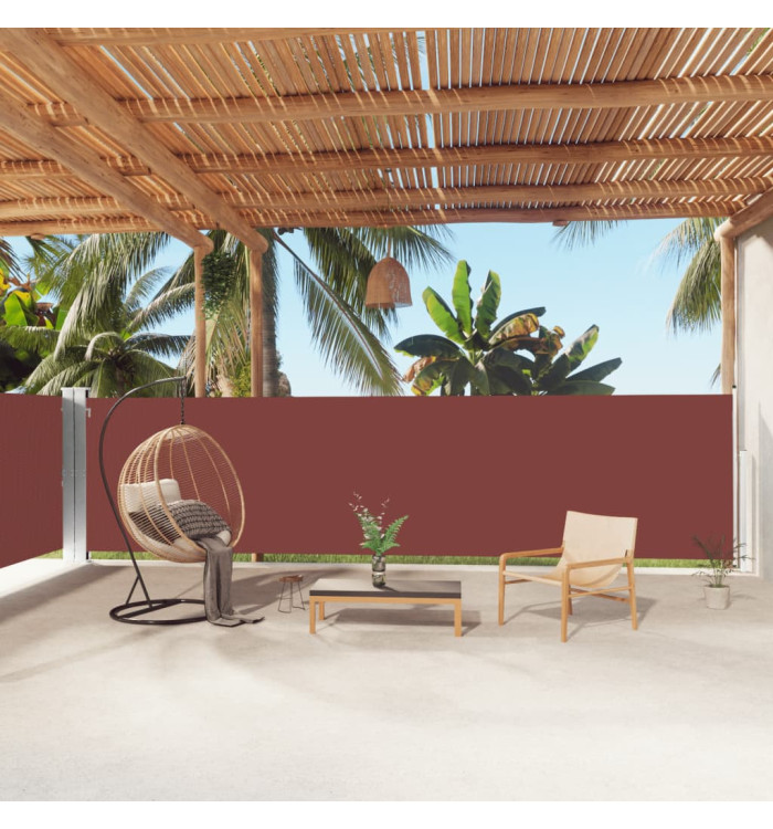 Auvent latéral rétractable Marron 160x1000 cm | Mobilier & Déco