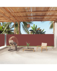 Auvent latéral rétractable Marron 160x1000 cm | Mobilier & Déco