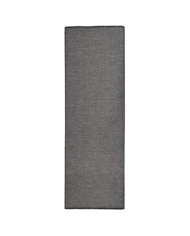 Tapis à tissage plat d'extérieur 80x250 cm Gris | Mobilier & Déco