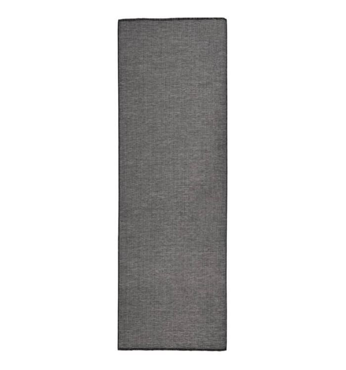Tapis à tissage plat d'extérieur 80x250 cm Gris | Mobilier & Déco