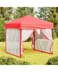 Tente de réception pliable avec parois Rouge 2x2 m | Mobilier & Déco