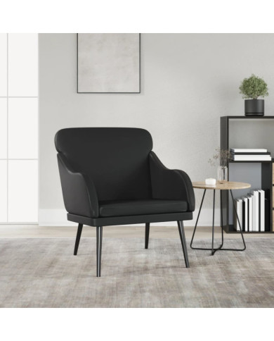 Fauteuil Noir 63x76x80 cm Similicuir | Mobilier & Déco
