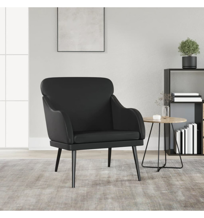 Fauteuil Noir 63x76x80 cm Similicuir | Mobilier & Déco