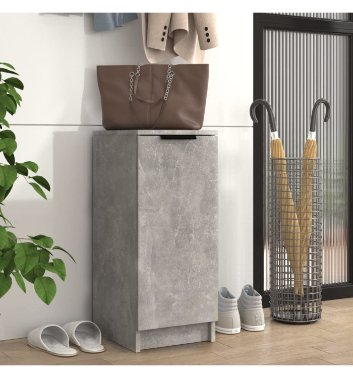 Armoire à chaussures Gris béton 30x35x70 cm Bois d'ingénierie | Mobilier & Déco