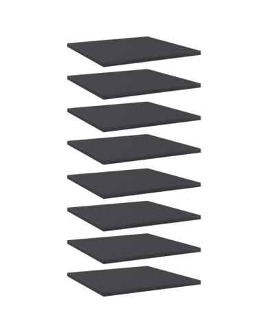 Panneaux de bibliothèque 8 pcs gris bois d’ingénierie | Mobilier & Déco
