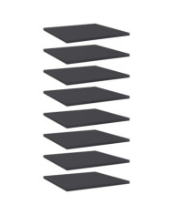 Panneaux de bibliothèque 8 pcs gris bois d’ingénierie | Mobilier & Déco