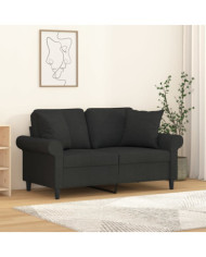 Coussins décoratifs lot de 2 Noir 40x40 cm Tissu | Mobilier & Déco