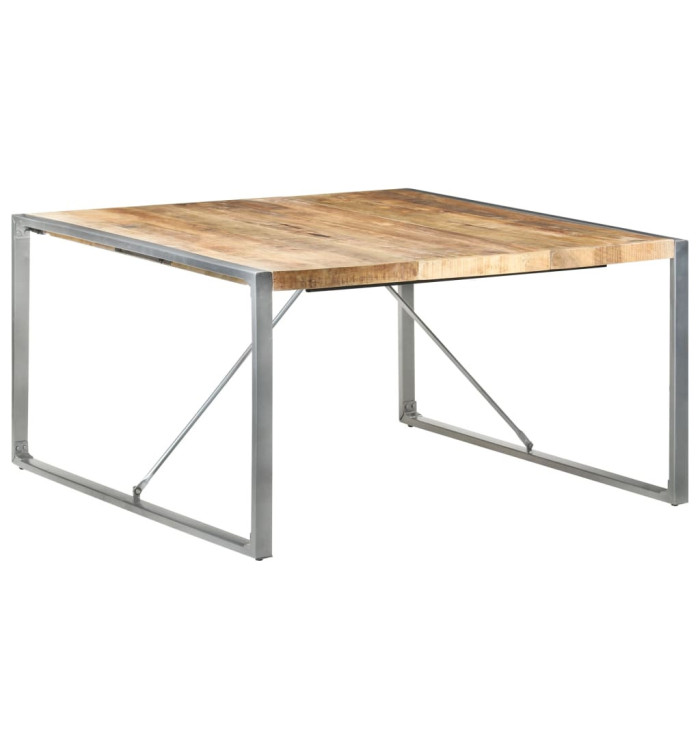 Table à manger 140x140x75 cm Bois de manguier brut | Mobilier & Déco