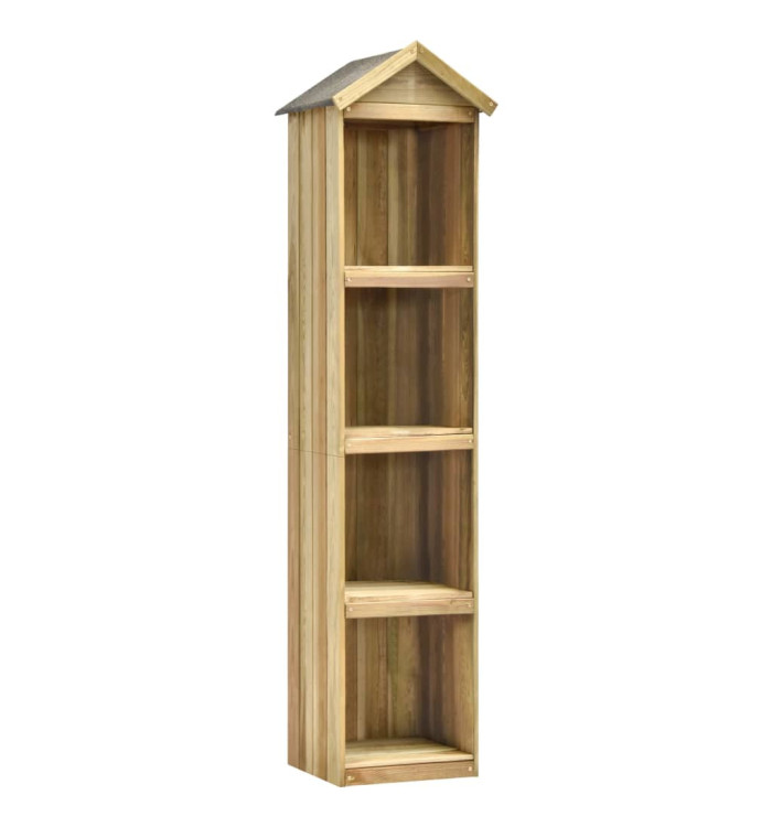 Abri à outils de jardin 36x36x163 cm Pinède imprégnée | Mobilier & Déco