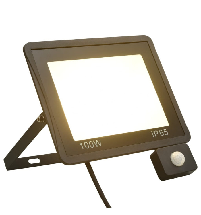 Projecteur à LED avec capteur 100 W Blanc chaud | Mobilier & Déco