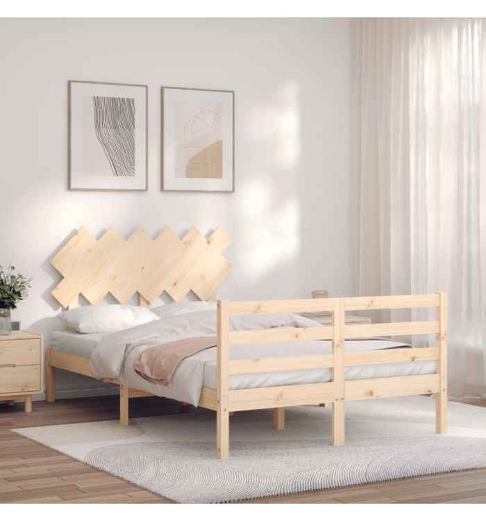 Cadre de lit sans matelas 120x200 cm bois massif | Mobilier & Déco