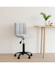 Chaise pivotante de bureau Gris clair Velours | Mobilier & Déco