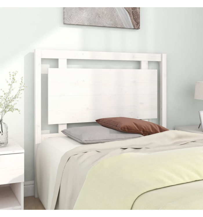 Tête de lit Blanc 105,5x4x100 cm Bois massif de pin | Mobilier & Déco