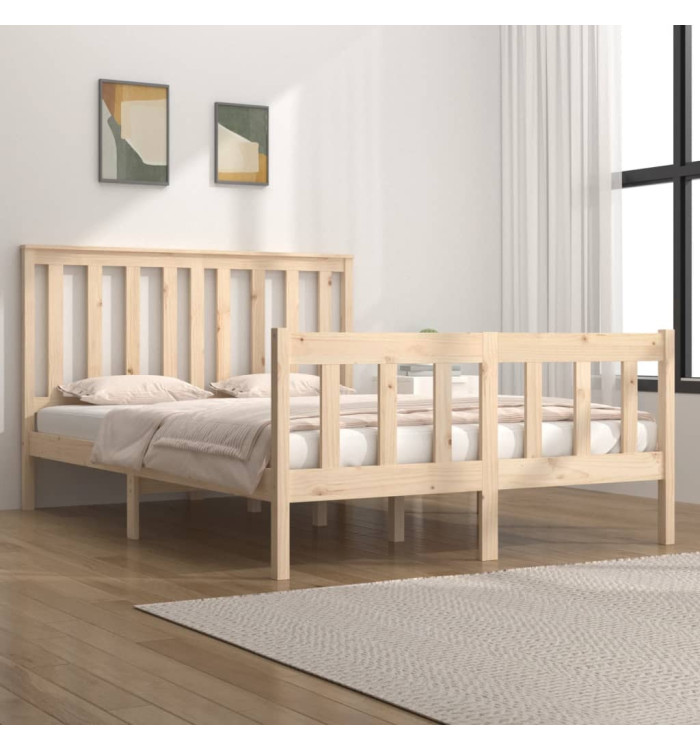 Cadre de lit sans matelas bois massif | Mobilier & Déco