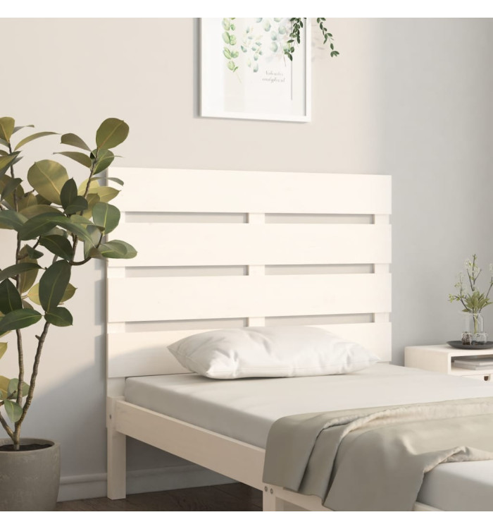 Tête de lit Blanc 100x3x80 cm Bois massif de pin | Mobilier & Déco