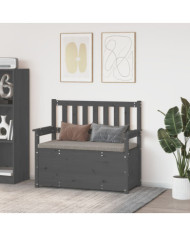 Banc Gris 112,5x51,5x96,5 cm Bois de pin massif | Mobilier & Déco