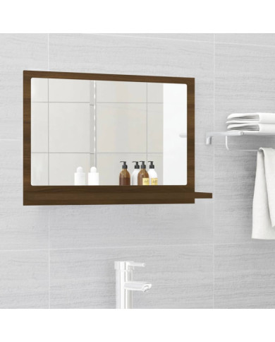 Miroir de bain Chêne marron 60x10,5x37 cm Bois d'ingénierie | Mobilier & Déco
