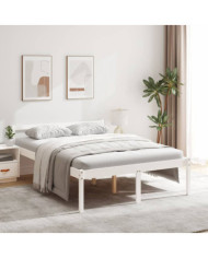 Lit pour personne âgée sans matelas 140x190 cm bois pin massif | Mobilier & Déco