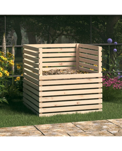 Composteur 100x100x102 cm Bois massif de pin | Mobilier & Déco