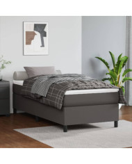 Cadre de lit sans matelas gris 80x200 cm similicuir | Mobilier & Déco