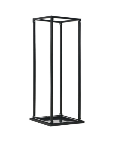 Portant de bois de chauffage avec base Noir 37x37x113 cm Acier | Mobilier & Déco
