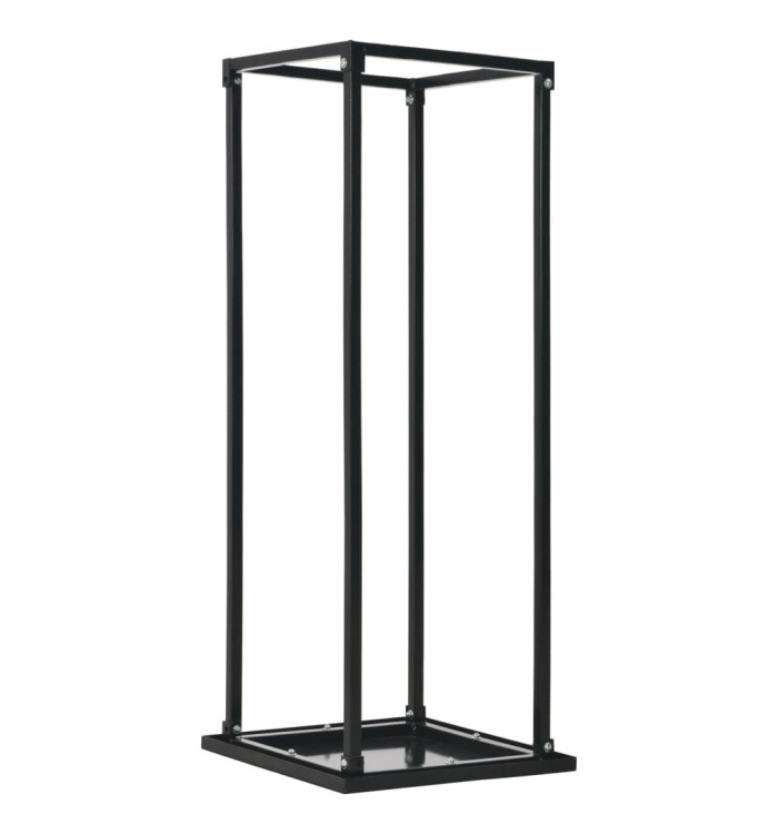 Portant de bois de chauffage avec base Noir 37x37x113 cm Acier | Mobilier & Déco