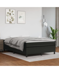Cadre de lit sans matelas noir 140x190 cm similicuir | Mobilier & Déco