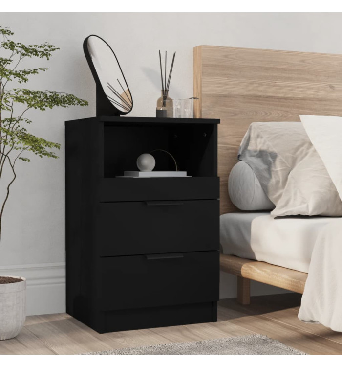 Table de chevet Noir Bois d'ingénierie | Mobilier & Déco