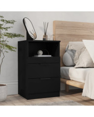 Table de chevet Noir Bois d'ingénierie | Mobilier & Déco