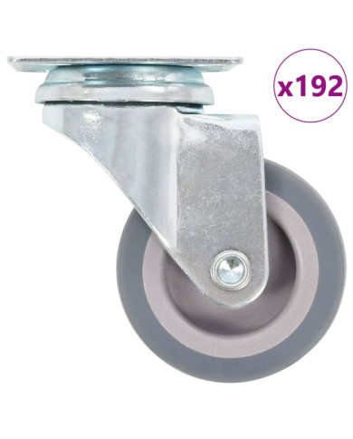 192 pcs Roulettes pivotantes 50 mm | Mobilier & Déco