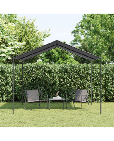 Tente à auvent anthracite 3x3 m acier et tissu | Mobilier & Déco